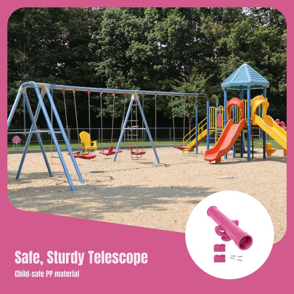 Kids Playground Toy Telescope Outdoor Swing Set Creative Pirate Playset for
