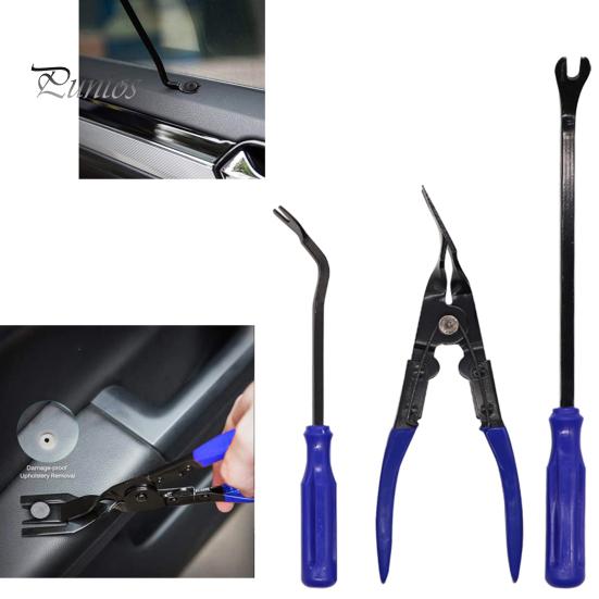 Plastic Clip Removal Tool 19Pcs Trim Set with Pick & Tool, Sticker Scraper, Automotive Car Modification Panel Pry for Door Stereo, Fastener