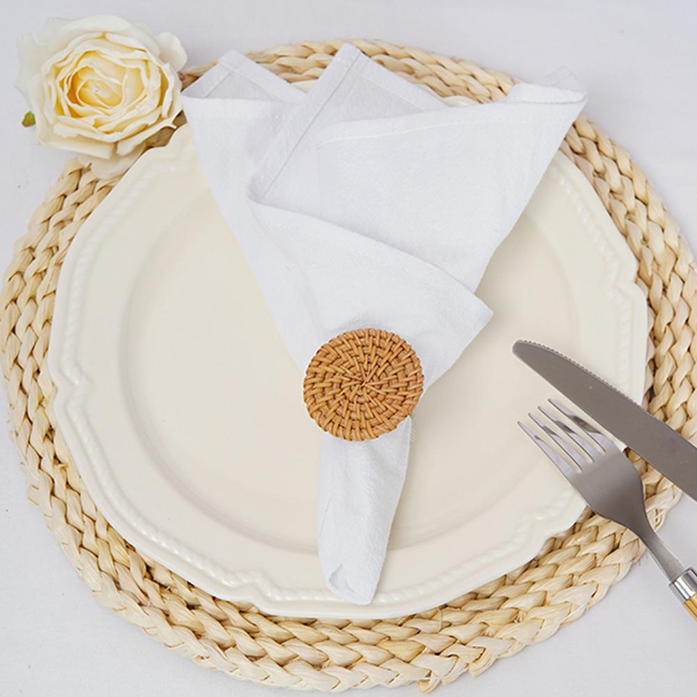 Tischdecken-Servietten mit gesäumten Kanten Stoffservietten 100% Rohbaumwolle Falten nach dem Waschen Großartig für Küche Hochzeit Deko