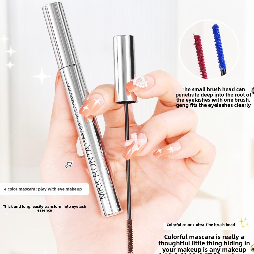 Colored Mascara, Waterproof Long-Lasting, Volumizing and Curling, Smudge-Proof, Fine Comb Brush for Precise Application