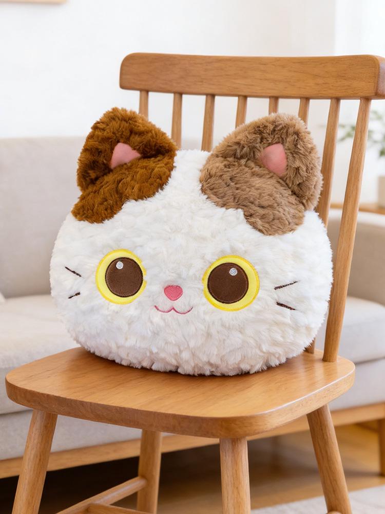 Genuine Snot Bear Black Cat Plush Hugging Pillow - Cute Lumbar Support Doll 35 cm