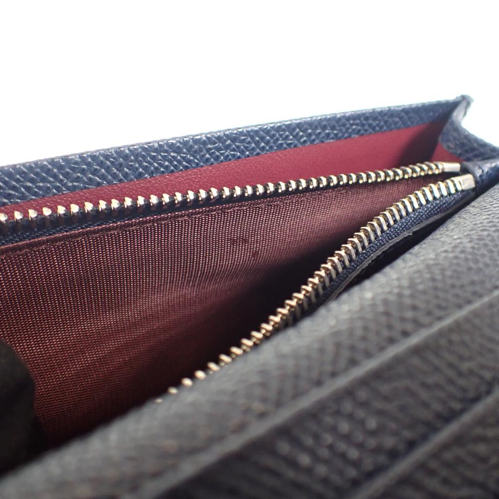 Bvlgari 283811 Bifold Wallet Navy Calfskin Mens