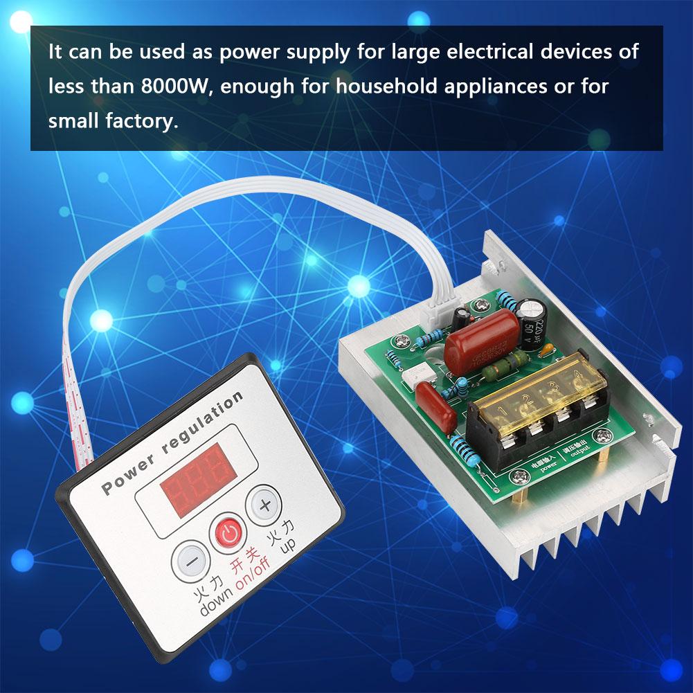 Electronic Regulator AC220V 8000W High Power SCR Speed Controller Control Motor