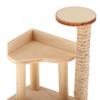 1/12 Wood Handmade Dollhouse Mini Cat Tree Scratching Post Miniatures Furniture Model Decor for DIY Toys