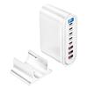 600W 8 Port Fast Charging Adapter with LED Display Desktop Fast Charging Station Adapter for Laptop Phone Tablet
