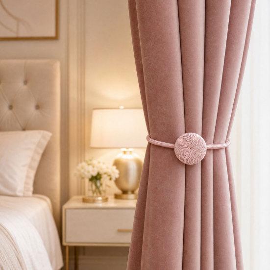 Magnetic Curtain Tiebacks, Modern Rope Curtain Tie Backs, Decorative Drapes Holdbacks for Home Indoor Bedroom Office