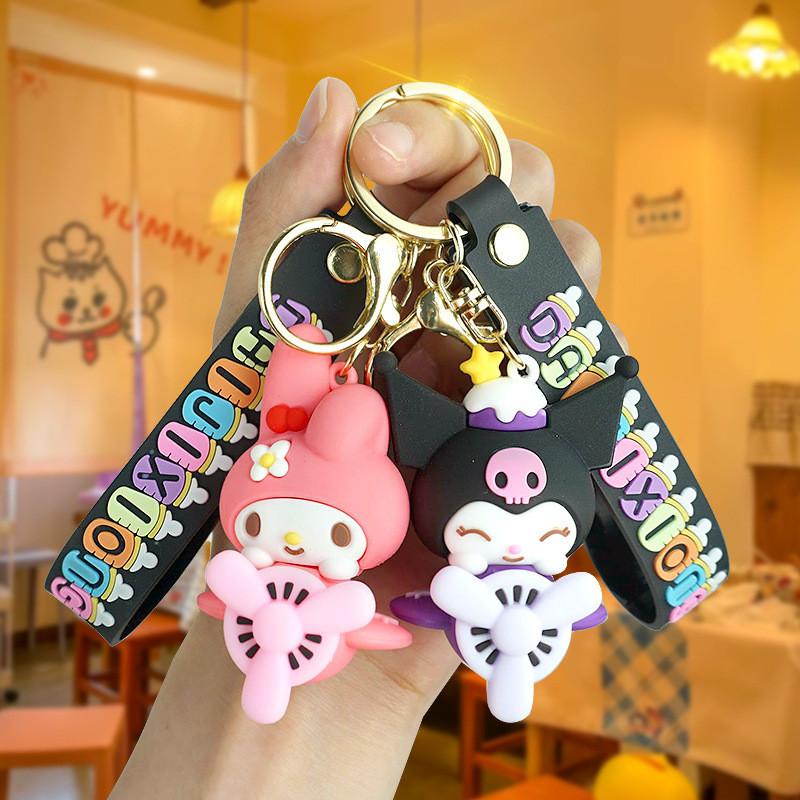 Entzückender Cartoon-Schlüsselanhänger Niedliches Gummi-Accessoire Für Taschen Und Autos Partner-Anhänger