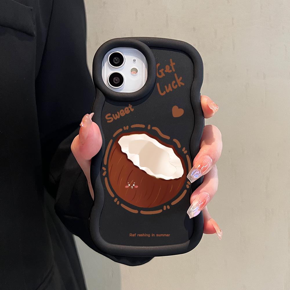 Painted Pattern Big Wave Edge Soft Silicone Material Macaron Phone Case Shockproof Protective Rubber Casing for iPhone Huawei Honor Infinix Tecno
