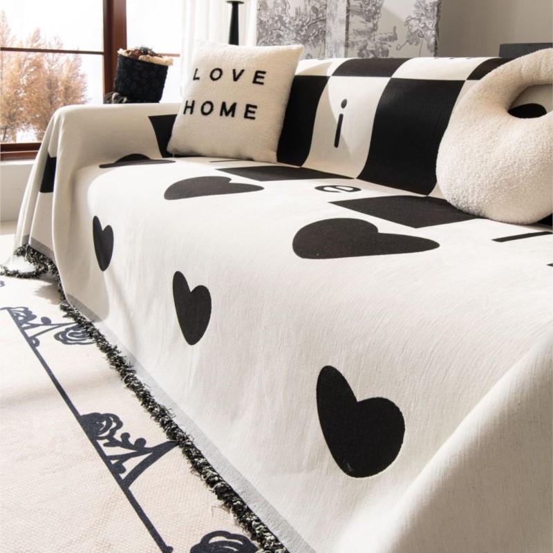 

Коврик для кемпинга, пикника, сердца, букв, пледы для гостиной, дивана, положения пары, современный плед, одеяло с цветными блоками 180x130cm белый