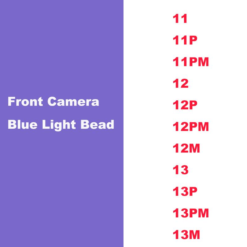 Front/Back Camera Blue Light Bead Lens For iPhone 12 13 14 11 Pro X XS Max XR 7 8 Plus Mobile Phone Replacement Repair Parts