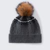 Autumn and Winter New Color Matching% Cashmere Jacquard Knitted Hat Women's Versatile Warm Fashion Ear Protection Wool Hat