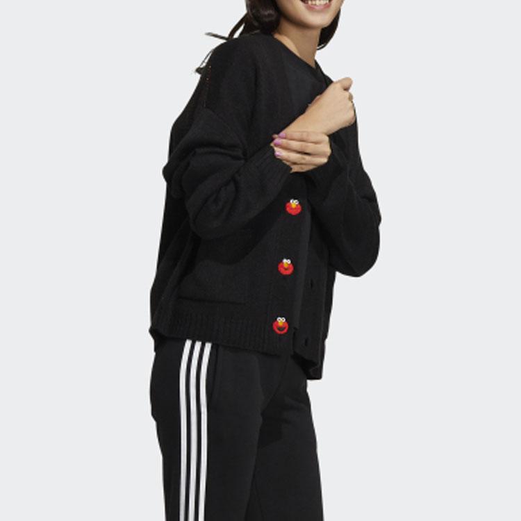 Adidas Neo Sesame Street Spolupráce Kreslený Grafický Sportovní Pletený Top Dámské Topy Černá HD7282