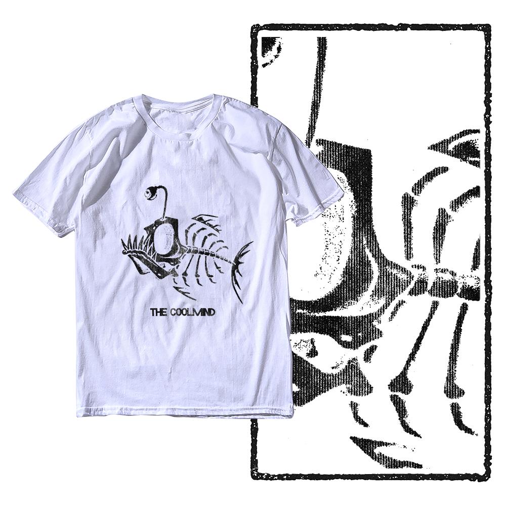 Bonefish Skull Deep Sea Fish Skeleton Funny Fisherman Men T-Shirt Cotton O-Neck Short Sleeve Men T Shirt Oversize Streetwear