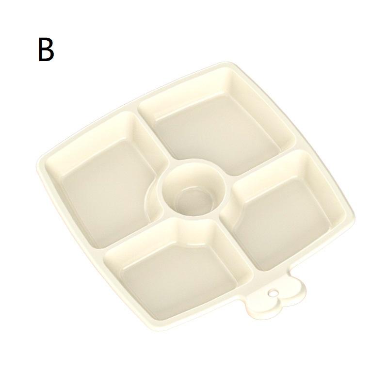3/5/6 Grids Korean Style Fruit Plates Dining-Table Divided Seasoning Plate Refrigerator Dessert Storage Box Kitchen Gadget