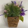 Elegant Basket with Beautiful Blooms Artificial Flowers Wreath Handmade Artfully Floral for Home and Office Enhancement