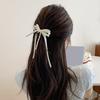 Elegante Perlen Schleifen Haarspange für Damen Kopfschmuck Mode Haarnadel Haarteile Accessoire Geeignet für verschiedene Anlässe