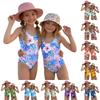 Piger Én-delt Badedragt Sommer Børne Badetøj Strandtøj Hawaiiansk Print Afslappet Mode Badedragt til Børn