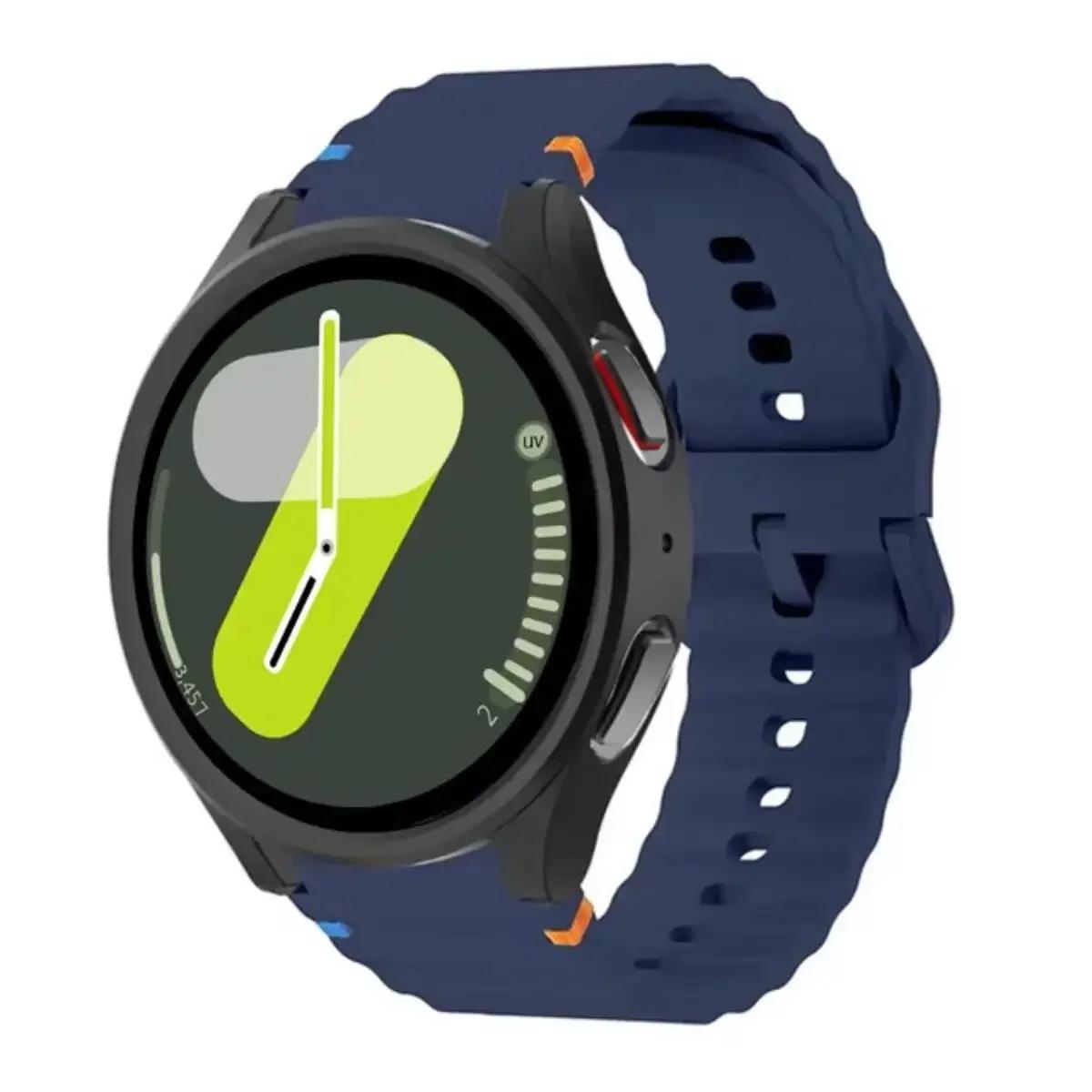

Чохол+Ремінець для Samsung Galaxy Watch 7 6 5 4 40мм 44мм Силіконовий офіційний Ремінець ПК Захисна Кришка Бампер для Galaxy Watch 6Classic Galaxy 6 Clasic 43mm
