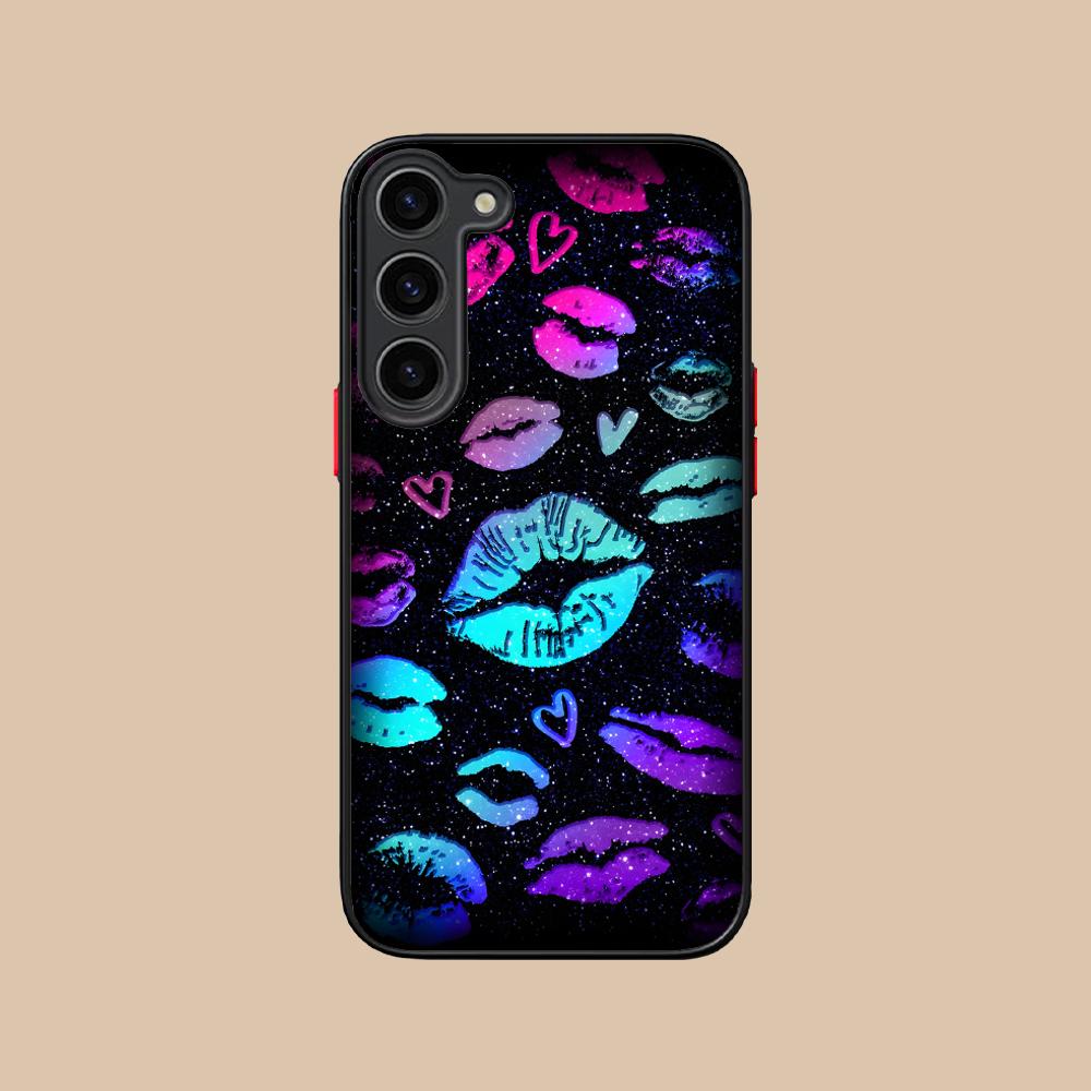 Kiss Lips Cute Silicone Mobile Phone Case for Samsung Galaxy S26 S25 S24 S23 S22 S21 Plus FE Ultra Colorful Cover