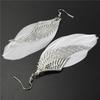 Fashion Silver Plated Angel Wings Earring White Feather Drop Earrings for Women