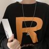 New Ins Versatile Commuter Personality Trendy Cold Wind Triangle Round Long Necklace Accessories