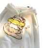 Flocking cute cat hooded sweater, men's and women's niche designs are different, couples' coats are medium and long.