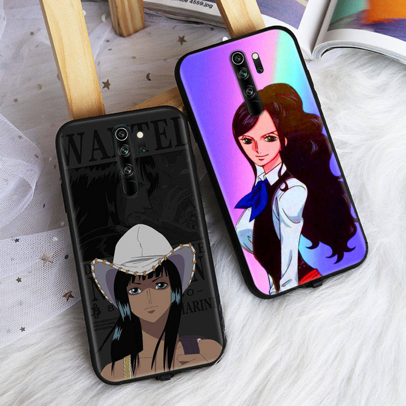 Black Case for Xiaomi Poco X6 X4 M5 M6 F5 F6 C65 C55 C50 C51 C40 Pro Redmi 14C A3X 13C 12C 11T 10A 9C Note 7 6 8A Plus W-73 One Piece Robin