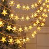 Jingyu Solar LED Snowflake String Lights