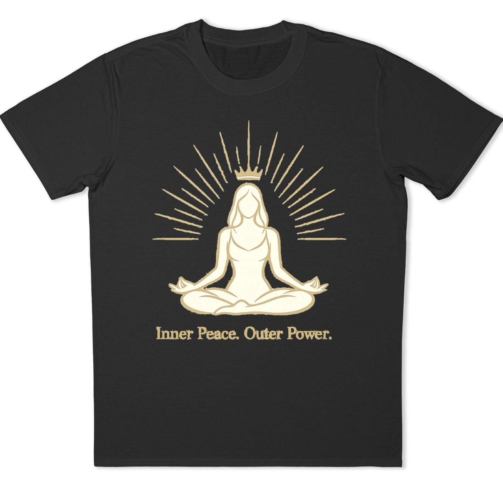 Inner Peace Outer Power Meditation Yoga Spiritual Zen Mindful Boho Graphic Tee. XXXXL