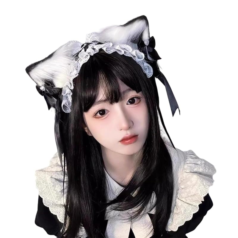 

[WhimsiNova] cat ears tie a butterfly race hairpin costume cosplay Accessories cute halloween hair ornament lolita ribbon hair band school festival