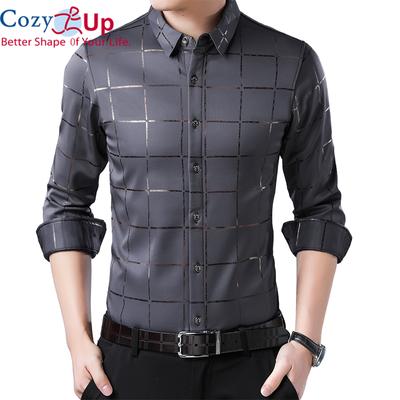 Camisa a cuadros con dobladillo curvo para hombre, camisa informal de negocios con botones, camisas a cuadros de manga larga para hombre