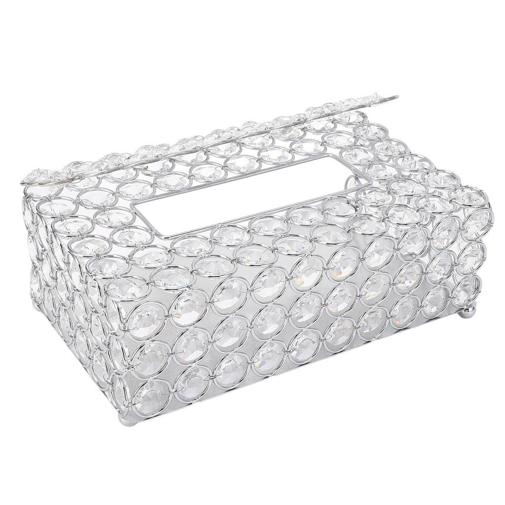Crystal Tissue Box Paper Rack Office Table Accessories Tissue Case Holder Wedding Decoration