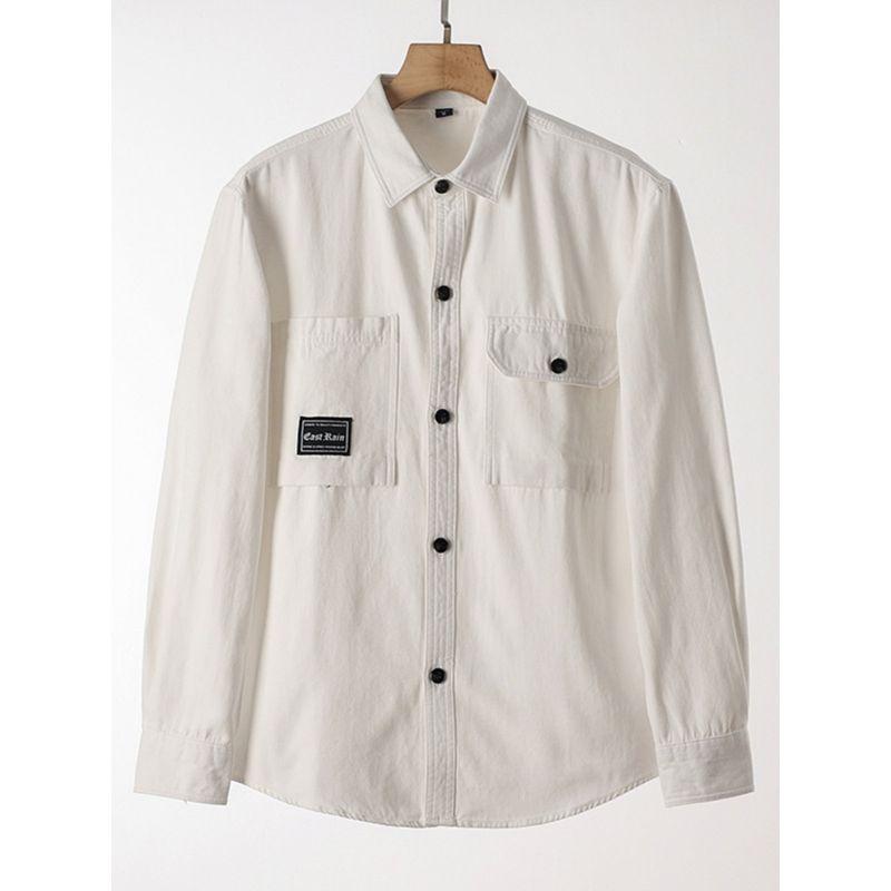 American Retro Long Sleeve Spring and Autumn Full Cotton Casual Parka