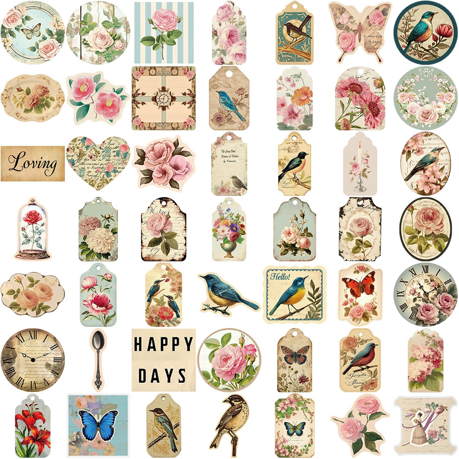 

50 Мультяшных Ретро Время Дудл Наклеек Украсить Гитару Блокнот Чемодан DIY Водонепроницаемые