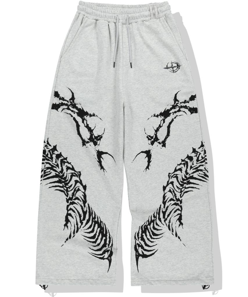 NOT4NERD Snake Bone Sweat Pants - Light Gray