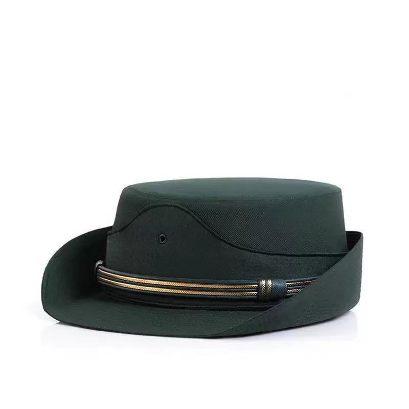 Big eaves hat men's and women's spring and autumn film and television performances Big eaves hat Flat top hat Big cover hat Women's crimped hat