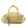New textured portable bowling bag women's 2025 spring fashion simple shoulder messenger bag popular small square bag