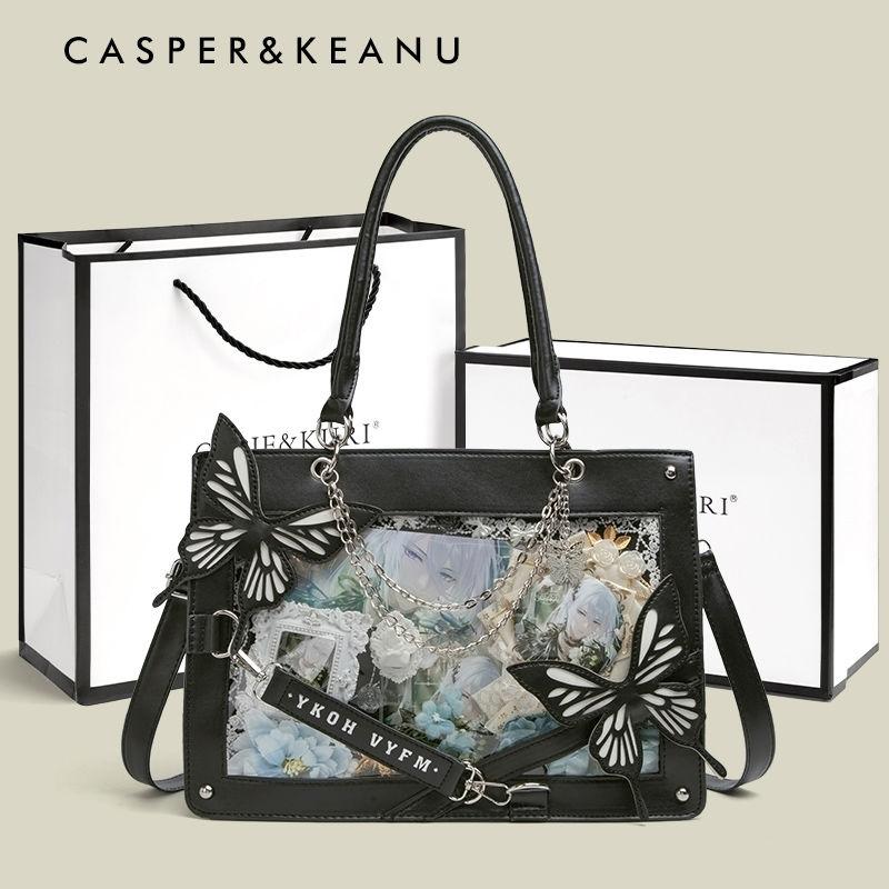 

2024 Новая прозрачная сумка через плечо с бабочкой на одно плечо