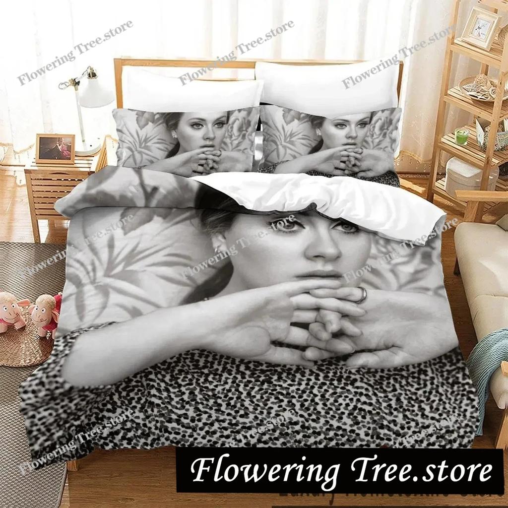 3D Print Adele Adkins MBE Bedding Set Boys Girls Twin Queen King Size Duvet Cover Pillowcase Bed boys Adult Home Textileextile