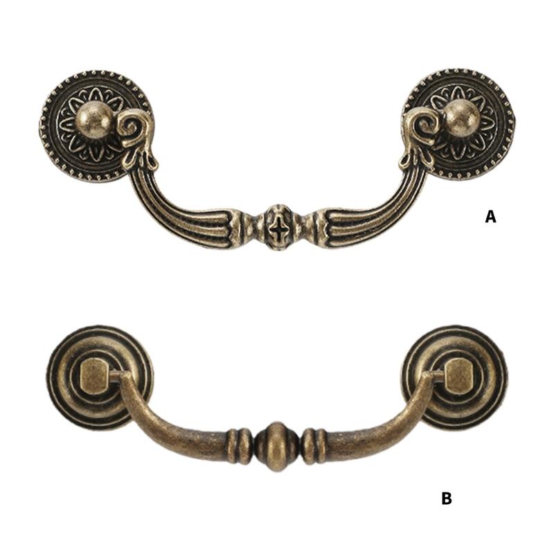 8Pcs Zinc Alloy Cabinet Knob Drawer Pulls Antique Furniture Decorative Handle for Dresser Kitchen Cupboard Door