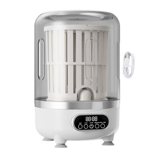 3L Cordless Mini Washing Machine 3-in-1 Portable Laundry Tub with Drain Pipe 3 Modes Small Space Washer Portable Clothes Cleaner