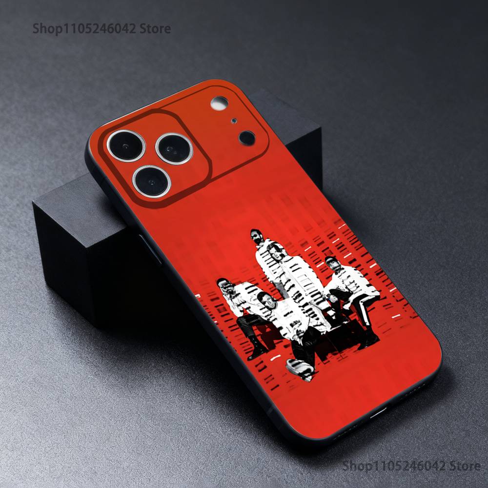 B-Backstreet Boys BSB Black Soft Cover Phone Case For iPhone 17,16,15,14,13,12,11,Pro,XS,Max,XR,Plus,E,SE4,Mini