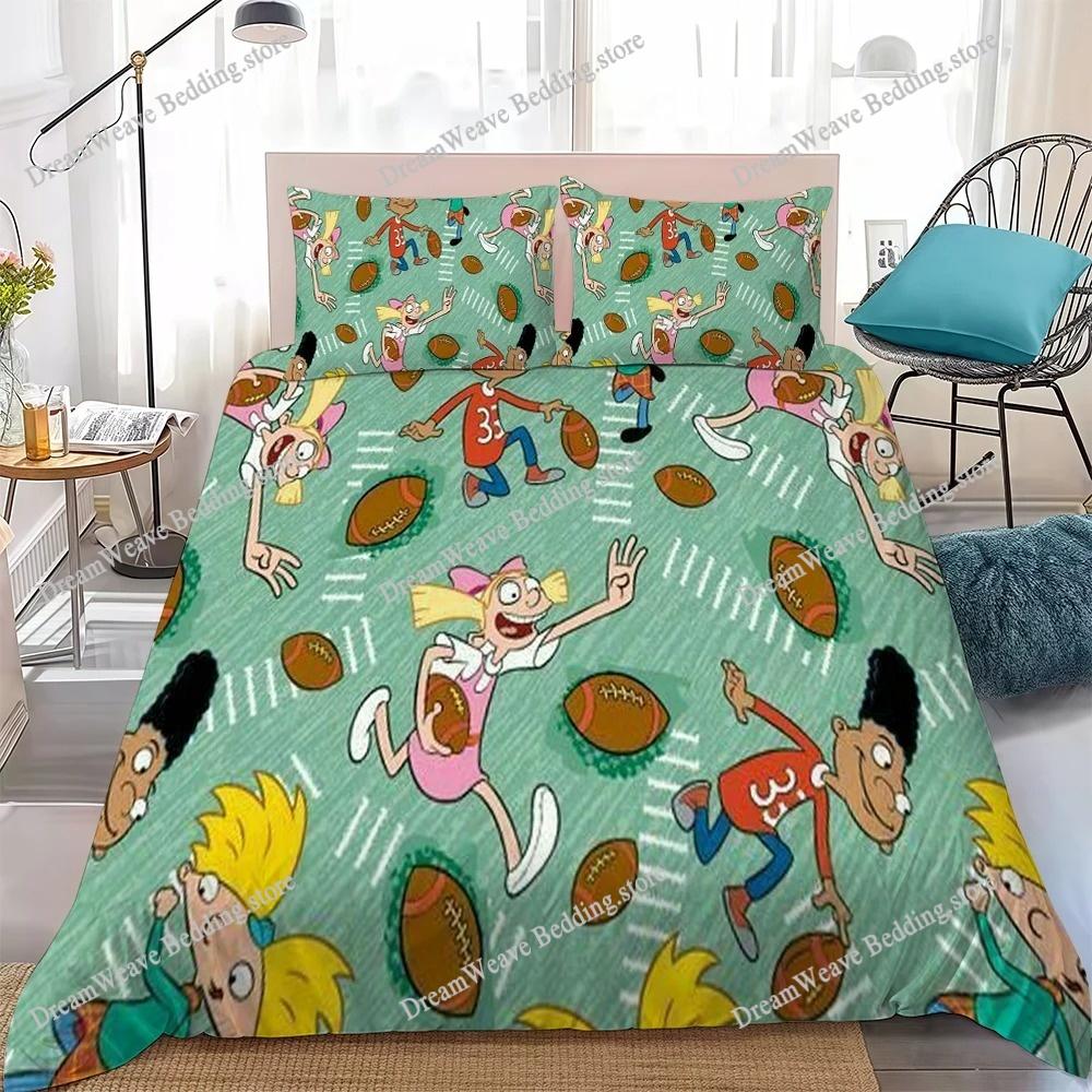 Hallo Cartoon A-Arnold! Bettbezug-Set Heimstil Bettwäsche Weiche Baumwolle Wäsche Bett Studentenwohnheim Geschenk