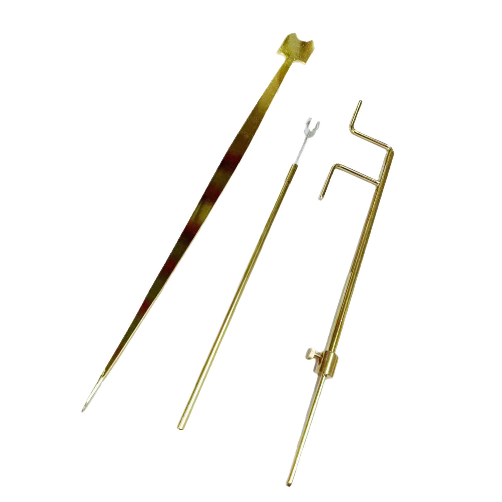 3Pcs Cello Repair Tools Kit,Sound Column Clip and Setter Cello Parts,Sound Post Gauge Measurer for Cellists,Installing Tools