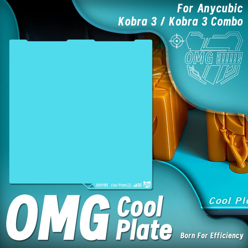 2026 New Cold Plate OMG Glacier for Anycubic Kobra S1 Build Plate Kobra 3 Cool Bed PLA PETG Strong Adhesion Kobra 3 Accessories