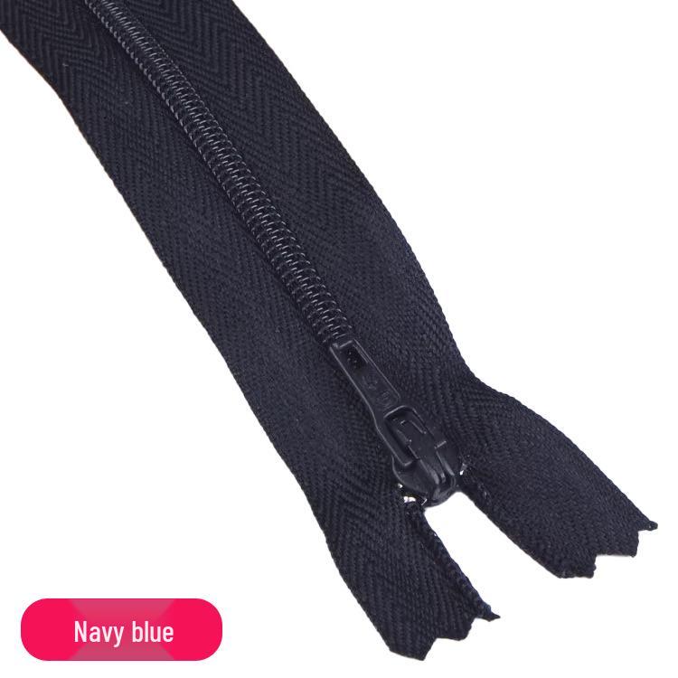 Třísilný krátký 20CM nylonový zip na společenské kalhoty - barevný uzavřený poklopec látkový doplněk