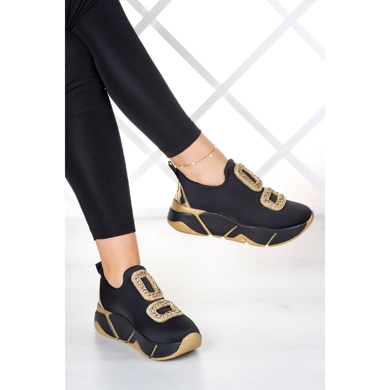 

Almendra Gold Stretch Stone Женская спортивная обувь с мягкой подошвой 36 чёрный