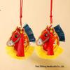 3D Horse Head Embroidery Pendant Keychain: Year of the Horse Cultural Ornament