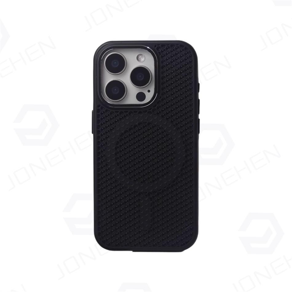 Heat Dissipation Mesh For  Magnetic Wireless Charge Case For For Iphone 16 1 14 Plus 13 12 17 Pro Max Breathable Armor Cover