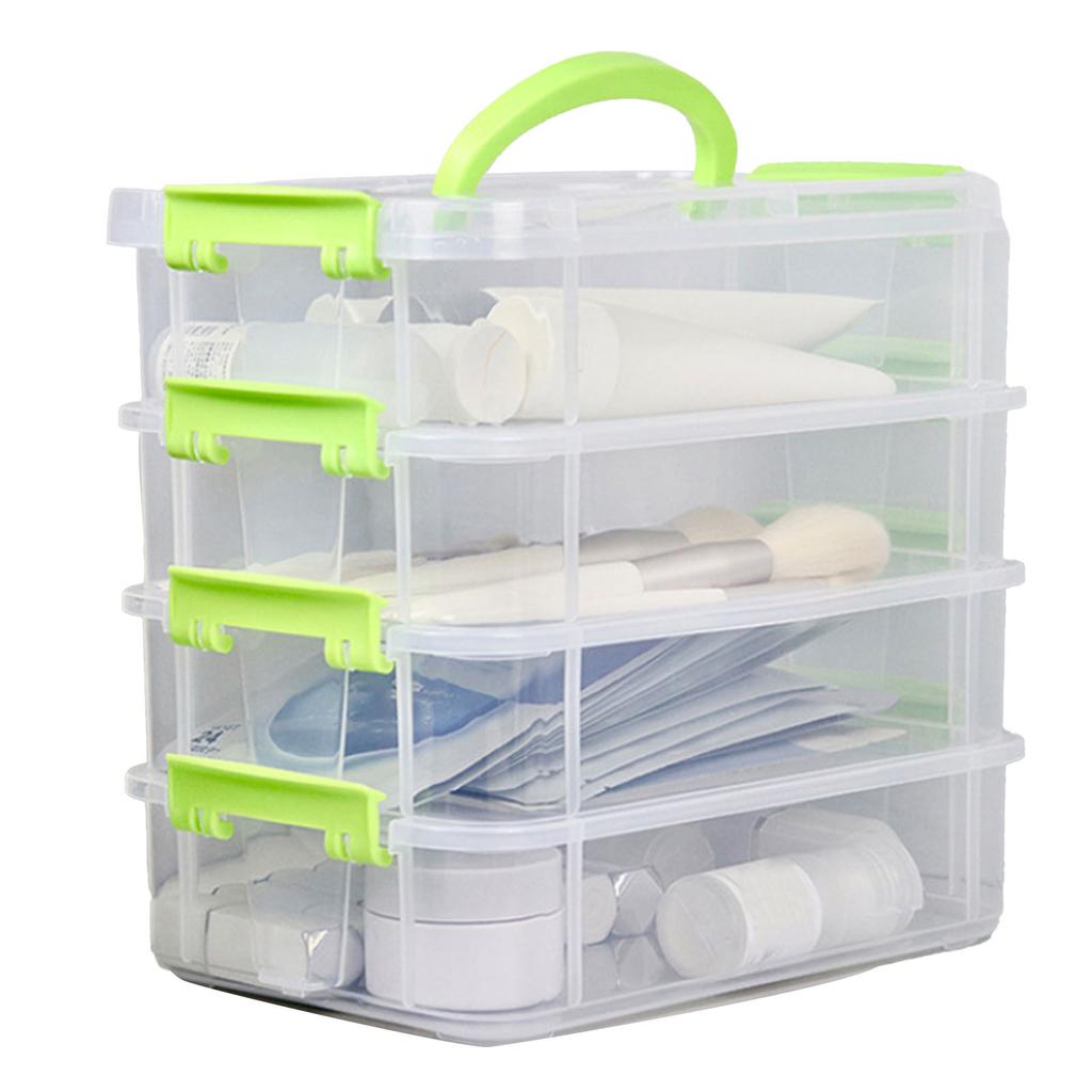 Stackable Storage Box Desktop Toy Blocks Organizer Box with Lid Storage Organizer Box for Bedroom